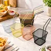 Cesta de Fritura Personalizada de Acero Inoxidable para Papas Fritas, Cesta para Snacks Estilo Occidental, Cesta de Malla para Freír, Rejilla de Cesta para Escurrir Aceite