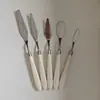 Raspador para Pintura al Óleo Suministros de Arte para Pintura Mango de Plástico Raspador de Acero Inoxidable Set de Raspadores para Gouache Acrílico Pintura al Óleo