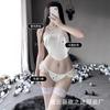 Noite fãs nova lingerie sexy feminina sexy retro bellyband conjunto três- cor rendas tentação geração 2452