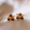 Brincos Fogos de Artifício de Contas Cor de Café Dourado para Mulheres, Super Bonitos e Únicos, Brincos Estilosos, Novos Brincos de Alto Padrão Mais Vendidos de 2025