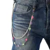 Design Europeu e Americano de Joias Hip-Hop Transfronteiriças Pérola de Vidro Imitação Corrente Cruzada Corrente para Calças Corrente de Cintura Pingente Venda por Atacado