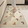 Alfombrillas de Piso de Lino Estilo Dibujos Animados Alfombrillas de Piso de Cocina Antideslizantes Absorbentes de Agua Absorbentes de Aceite Secado Rápido Resistentes a Manchas Fácil Cuidado Alfombrillas de Piso para el Hogar Venta al por Mayor