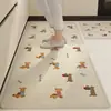 Tapetes de Piso de Lino Estilo Dibujo Animado Personalizables, Antideslizantes, Absorbentes de Agua, Absorbentes de Aceite, Tapetes para Pies de Fácil Cuidado, Resistentes al Desgaste, Tapetes de Cocina para Uso Doméstico