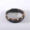 Pulsera Retro de Ojo de Diablo Multicapa para Hombre Transfronteriza Tejida a Mano Punk Acero Inoxidable Magnético Lapislázuli Ojo de Tigre