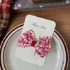 Nuevo Pasador de Pelo Rojo Estilo Coreano con Lazo Hecho a Mano en Tela Pinza Lateral para Flequillo de Niños Dulce Pinza Lateral para Mujeres
