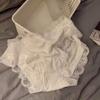Bragas de Mujer con Ribete de Encaje, Ajustadas a la Cadera, Refuerzo 100% Algodón, Trasero Hueco con Forma de Melocotón, Braguitas Triángulo Transpirables para Chicas Jóvenes, Estilo Puro y Deseable