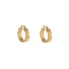 Pendientes Minimalistas de Diseño, Pendientes de Moda Irregulares y Exquisitos de Acero Inoxidable para Mujer, Chapados en Oro de 18 Quilates