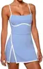 Vestido Deportivo de Dos Piezas para Mujer Amazon Transfronterizo con Forro Antiexposición para Correr al Aire Libre, Fitness y Tenis