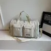 Bolsa de Viagem, Bolsa Esportiva Fitness Masculina e Feminina, Bolsa Transversal de Grande Capacidade, Bolsa de Armazenamento, Compartimento para Sapatos, Bolsa de Bagagem para Viagens Curtas com Rodinhas