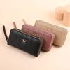 Billetera de Nuevo Estilo para Mujer Cremallera Doble Capa Gran Capacidad Monedero para Mujer Bolsa para Teléfono Móvil para Mujer Bolso Clutch Multiusos Bolsa de Muñeca de Moda