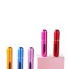 Botella dispensadora de perfume de aluminio anodizado con cabeza redonda de 5 ml Botella de perfume mini portátil Botella para el cuidado de la salud Botella pulverizadora