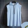 2026 Sudadera con Capucha de Color Sólido sin Mangas de Corte Holgado Camiseta Elegante Talla Grande Top Más Vendido en el Sudeste Asiático