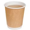 Copo de Papel Descartável, Copo Oco de Papel Kraft para Chá de Leite, Copo de Café Espesso, Isolante de Calor, Anti-Escaldante, Camada Dupla, Material Ecológico