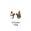 Corona Papá Noel Campana Copo de Nieve DIY Esmalte Aleación Joyería Accesorios Vajilla Llavero Colgante