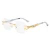 Nuevas Gafas de Sol de Moda Retro con Patrón de Madera, Patas de Leopardo y Espejo, Cuadradas para Hombre, Casual para Sesión de Fotos Callejeras, Gafas de Sol Decorativas de Guepardo
