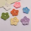 4.5CM Transfronterizo Nuevo Creativo Hecho a Mano Ganchillo Hilo Estrella Frasco Adorno Lindo Estrella de Cinco Puntas Muñeca Colgante