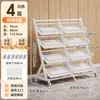 Estante de almacenamiento de cocina con carrito pequeño, cesta multi-capa para frutas y verduras, cesta de almacenamiento, de pie, estante para snacks de sala de estar, inclinado