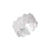 Anillo Estilo Coreano para Mujer Plata de Ley 925 Elegante Dulce Temperamento Estilo Bosque Fresco Plata Blanca Colección de Anillos Abiertos