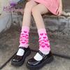 Subcultura Y2K calcetines de pie de punto nuevos para niños europeos y americanos calcetines de lana con rizo de amor