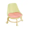 Banqueta doméstica pequena giratória, banqueta baixa com rodas, ferramenta amigável para crianças, banqueta infantil com rodas, banqueta redonda preguiçosa com encosto