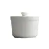 Suprimentos de Hotel Cerâmica 4 polegadas Caneca para Ensopado Caneca para Sopa de Pepino do Mar Louça de Porcelana para Cozinha Logotipo Impresso Presente Corporativo