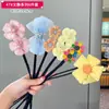 Haste de Cabelo Infantil 2025 Novos Acessórios de Cabelo para Meninas Adorável Adorno de Cabeça Meninas Coração Coque Haste de Cabelo