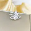 Anillo Ladrillo de Diseño Nicho de Alta Gama Lujo Accesible para Mujer Moda Europea y Americana Creativo Zirconia Chapado en Oro Anillo Abierto Ajustable