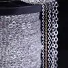 Plata de ley S925 material para pulsera collar DIY cadena O cadena cruzada laminada cadena semiacabada a granel accesorios de borla