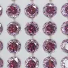 5A Duas Cores Coração de Açúcar Octogonal Corte Milênio Rosa 6-8mm Incrustado Banhado Deslumbrante Nail Art Zircônia Item em Tendência no Tiktok