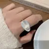 Anillo de Perla Imitación Gota de Agua Dulce y Fresca para Mujer, Diseño de Nicho Estilo Ins, Anillo Abierto Apilable Versátil, Anillo para Dedo Índice, Moderno