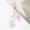 Llavero de flor DIY, accesorio para funda de auriculares Airpods, accesorio acrílico de nicho con cuentas hecho a mano