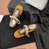 Zapatos de Entrenamiento Moral Rojos con Aumento Interno de Cuero Genuino para Mujer 2025 Nuevo Primavera y Otoño Flats Retro Casual Zapatos Forrest Gump Zapatos Deportivos