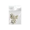 Accesorios para Uñas Artísticas Francesa Media Luna Aleación Mariposa Hueca Tridimensional Colgante DIY Usable en Uña Diamante Grande Decoraciones para Uñas