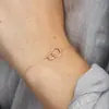 Transfronterizo Más Vendido Plata de Ley S925 Moda Versátil Doble Círculo Carácter Ocho Pulsera Anillo Diseño Original Simple Creativo Elegante