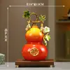 Adorno de Calabaza de Cerámica Esmaltada Agrietada por el Hielo, Regalo de Alta Gama para Inauguración de Casa, Boda, Ceremonia de Inauguración, o Regalo para la Oficina de Líderes