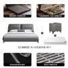 Cama de casal minimalista italiana em couro genuíno 1,8x 2m moderna luxo leve quarto principal cama de casamento 1,5m apartamento pequeno casa cama de couro