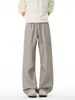 Coleção Outono 2026 Nova Calça de Padrão Espinha de Peixe Old Money Sombra na Parede M-5XL HK261002-Especial P33