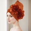 Aliexpress Amazon Nuevo Sombrero Africano Exagerado con Capa de Aire y Gran Diseño Floral Lateral, Sombrero Indio, Pañuelo para la Cabeza