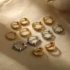 Pendientes transfronterizos de acero inoxidable Europa y Estados Unidos Pendientes Mobius Pendientes de torsión chapados en oro de 18k Pendientes de sensación高级 al por mayor