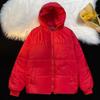 Roupas de Inverno Acolchoadas de Algodão Masculinas Cor Sólida Soltas Casuais Casais Casaco Acolchoado de Algodão