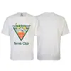Nuevo Producto de Comercio Exterior: Camiseta de manga corta Casablanca con un cuello redondo único y el logotipo de letra impreso de la Puerta de las Ilusiones