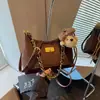 Bolso de hombro con cadena bordada de patrón de rombos, nuevo estilo 2026, versátil, moderno y elegante, se puede llevar como bolso de hombro, bolso cruzado o bolso de axila