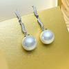 Pendientes de Perla Imitación Fritillary Estilo Socialité de Lujo Ligero Cao Shi Pendientes de Novia Largos Extensos Elegantes Pendientes Elegantes para Mujer