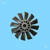 Diámetro de la pala del ventilador de 70 mm Diámetro de la pala del ventilador de conducto de 70 mm Pala de ventilador de nailon gris de 70 mm con un diámetro de agujero de aproximadamente 7,3 mm