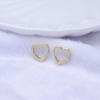 Zhongxing New 14K Gap Ear Buckle Brincos Cross-border Brincos Prata 925 Brincos Orelha Buckle Coração em forma de Orelha Buckle Simples