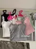 Top Camisola de Renda Hot Girl para Mulheres, Estilo Doce e Puro, Top Curto Sexy Decotado nas Costas e que Abraça o Peito Tudo-em-Um para Mulheres