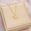 Collar de mariposa de diamantes completo popular de TikTok para mujer, estilo lujoso y ligero, diseño de nicho de alta calidad, cadena de clavícula para suéter que combina con todo, venta al por mayor