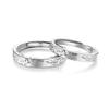 Anillo de pareja glaciar bañado en plata para hombres y mujeres un par de anillo de diseño pequeño regalo Tanabata para novia novio al por mayor