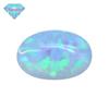 Huagang Gem Ovo em forma de Ovo Sintético OPAL Bare Stone Anel Face Artificial OPAL Oval Fundo Plano FI14