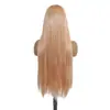 Fábrica de Perucas Qingdao Atacado Cor Mista Mechas Fibra Sintética de Alta Temperatura Peruca Longa Reta Headgear